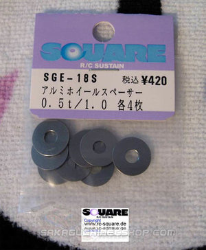 Square SGE-18S Aluradspacer Silber