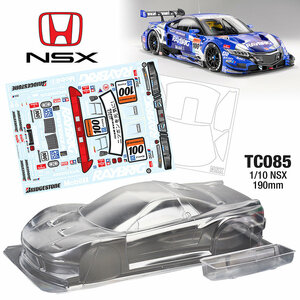 TC-TC085 NSX Raybrig Team C 1/10 NSX Width 190mm Body mit NSX Raybrig Sticker