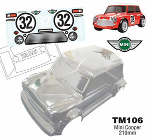 TC-TM106 Team C Mini Cooper Wheelbase 210mm Body mit Sticker