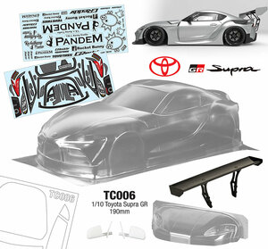 TC006PANDEM-H586 1/10 Toyota Supra GR, 190mm LEXAN KLAR