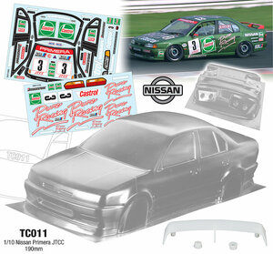 TC011CASTROL 1/10 Nissan Primera JTCC, 190mm TEAM C