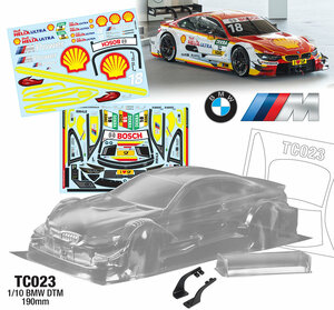 TC-TC023SHELL 1/10 BMW DTM Lexan klar 190mm