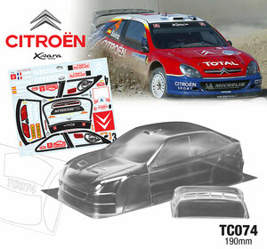 TC074 1/10 Citroen WRC 190MM LEXAN KLAR TEAM C