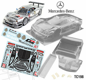 TC198Warsteiner 1/10 Benz CLK GTR Warsteiner 190MM LEXAN KLAR TEAM C