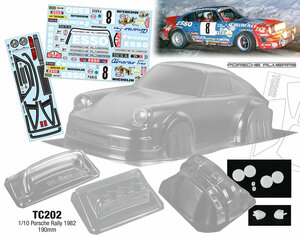 TC202ESSO 1/10 Porsche Rally 1982, 190mm