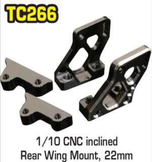 TC266 CNC Alu Rear Wing Mount 22mm / 4° Anstellwinkel - TEAM C