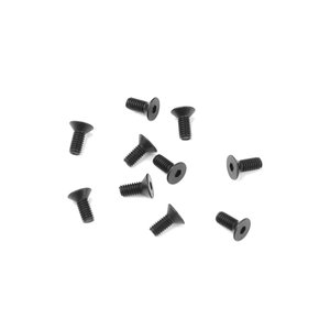 TKR1301 - Tekno RC M2.5x6mm Flat Head Screws (black, 10pcs)