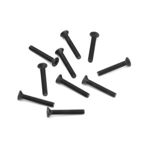 TKR1329 - Tekno RC M3x20mm Flat Head Screws (black, 10pcs)