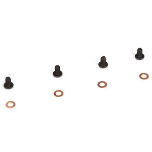 TLR5066 - TLR Bleeder Shock Cap Screws & Washers (4)