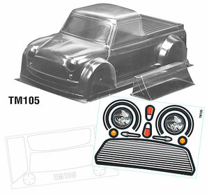 TM105 Team C Mini Pick Up Wheelbase 225mm Body mit Sticker