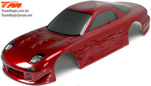 TM503321DRA Karosserie - 1/10 Touring / Drift - 190mm - Fertig lackiert - keine Löcher - RX7 Dunkel Rot - TEAM MAGIC