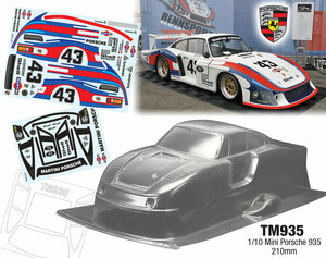 TM935MARTINI 1/10 Mini Porsche 935, 210mm Lexan klar