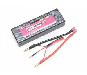 TRC/302633 Team Raffee Co. Graphene Lipo Battery 7.4V 5000mAh 2S 45C Banana T Plug/Deans Hard Case Pack