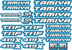 TS-TMY-BL - ToniSport Tamiya 419X Precut Decal Sheet - Blue