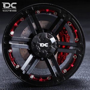 Team DC 2.2 Aluminum Beadlock T-01 Black Wheels 2pcs - DC-50400