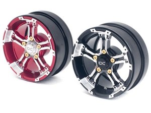 Team DC 2.2 Inch Metal Hub/ Red a pair - DC-50206