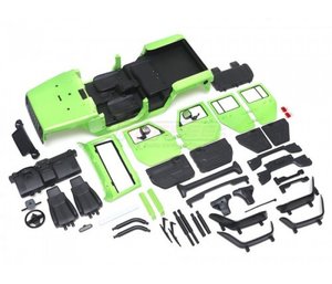 Team Raffee Co. 5 Door Open-Top Rubicon Hard Body for 1/10 Crawler 313mm Kit Version Green - TRC/302532G