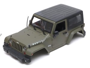 Team Raffee Co. Plastic Wrangler Rubicon Body For 1/10 RC Crawler Army Green - BR710068G