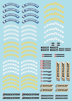BRPD1216 Tyre Logo Decal Sheet V1
