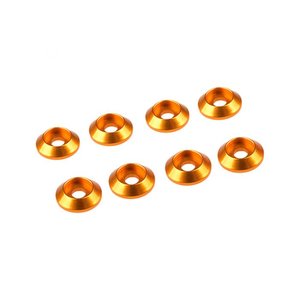 UR1521-G - Ultimate RC 3mm Gold Aluminium Unterlegscheiben Cap Head Schraube konisch (10)