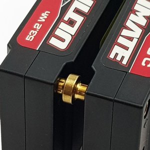 UR46143 - Ultimate RC 5mm Dual Batteriestecker Gold (2) Conector Banana Goldstecker