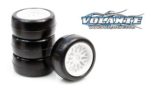 VT-VMI-PG024R - Volante Mini 24R Rubber Slick Tire Pre-glued 4pcs (0 Off set)