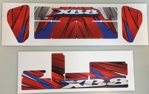 XRAY XB8 2017 Radiobox & Flügel Aufkleber BRPD1520 - The Border