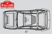 EZRL2381 Karosserie - 1/10 Rally - Scale - Delta S4 mit Aufklebern und Zubehör