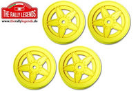 EZRL2063 Wheels - 1/10 Rally - Stratos 5 Spokes Yellow Type