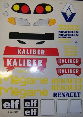 DEC038 - Decal Megane / Delta Plastik 1:8