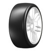 GTJ02-S4 / 1: 8 GT - T02 SLICK - S4 Soft Medium - auf New Spoked Weiße Felge
