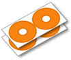 GD02DO 1:8 Buggy - Runde Aufkleber - DARK ORANGE