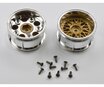 300050549 Felgen (2) Chrom/gold 2-teilig 30mm br. - Tamiya