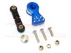 ARR16025B GPM Racing Spring Steel Anti-Thread Tie Rod With Aluminium Servo Horn For 25T Spline Output Shaft for 106005/106015/106018/106040T1 - 9Pc Set Blue for Arrma Kraton 6S BLX