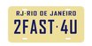 ATees Realistic Brazil Licence Plate (2FAST4U) For RC Cars - ATG10322