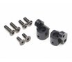 BRLC7067 Boom Racing Aluminum Front Body Post Mount (2) Black for BRX01
