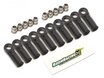 BRW750316B Boom Racing KUDU™ Heavy Duty Rust-Resistant M3 Nylon Rod Ends 21.8mm (Straight) mit SST Pivot Ball (5.8x3x7.4mm) (10) Black