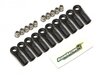 BRW750318D Boom Racing KUDU™ Heavy Duty Rust-Resistant M3 Nylon Rod Ends 20.00mm (Upwards) mit SST Pivot Ball (5.8x3x7.4mm) (10) Black