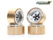 BRW780938TE37-S Boom Racing KRAIT™ 1.0" TE37 Beadlock Wheel mit Hubs Set (4) Silver