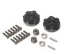 BRXT500-6LUG Boom Racing XT500 6-Lug Aluminum 12mm Wheel Pin Hub Adapters 0MM Offset (2) Black