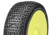 CT-15004-1-Y Captic Racing - S-CODE - 1/8 Buggy Tires Mounted - CR-1 (Medium) Racing Compound - Yellow Rims - 1 Pair