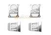G166LAS GRC Stainless Steel Tail Light Guard Logo A for SCX10 III Wrangler Silver