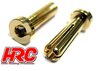 HRC9004L Stecker - 4.0mm - männchen Low Profile (2 Stk.) - Gold