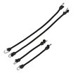 R21003BK - Spanngurte mit Haken Schwarz elastisch (2 Paar) - ROBITRONIC