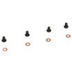 TLR5066 - TLR Bleeder Shock Cap Screws & Washers (4)