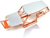 Team Raffée Co. Schwerlast Stahl Außenkäfig für Wraith mit Dachträger, Metallplatten & LED Set Orange - BRQ90284OR