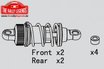 EZRL2238 Replacement Part - Rally Legends - Short Shocks Set (Plastic) for Touring/Drift
